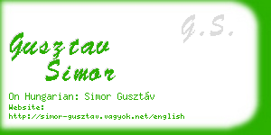 gusztav simor business card